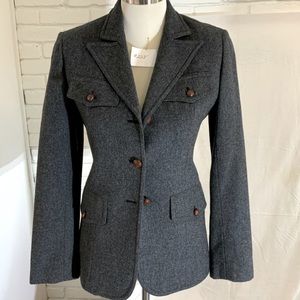 Maggie Sweet Vintage - Dark gray wool suit jacket.  100% wool.